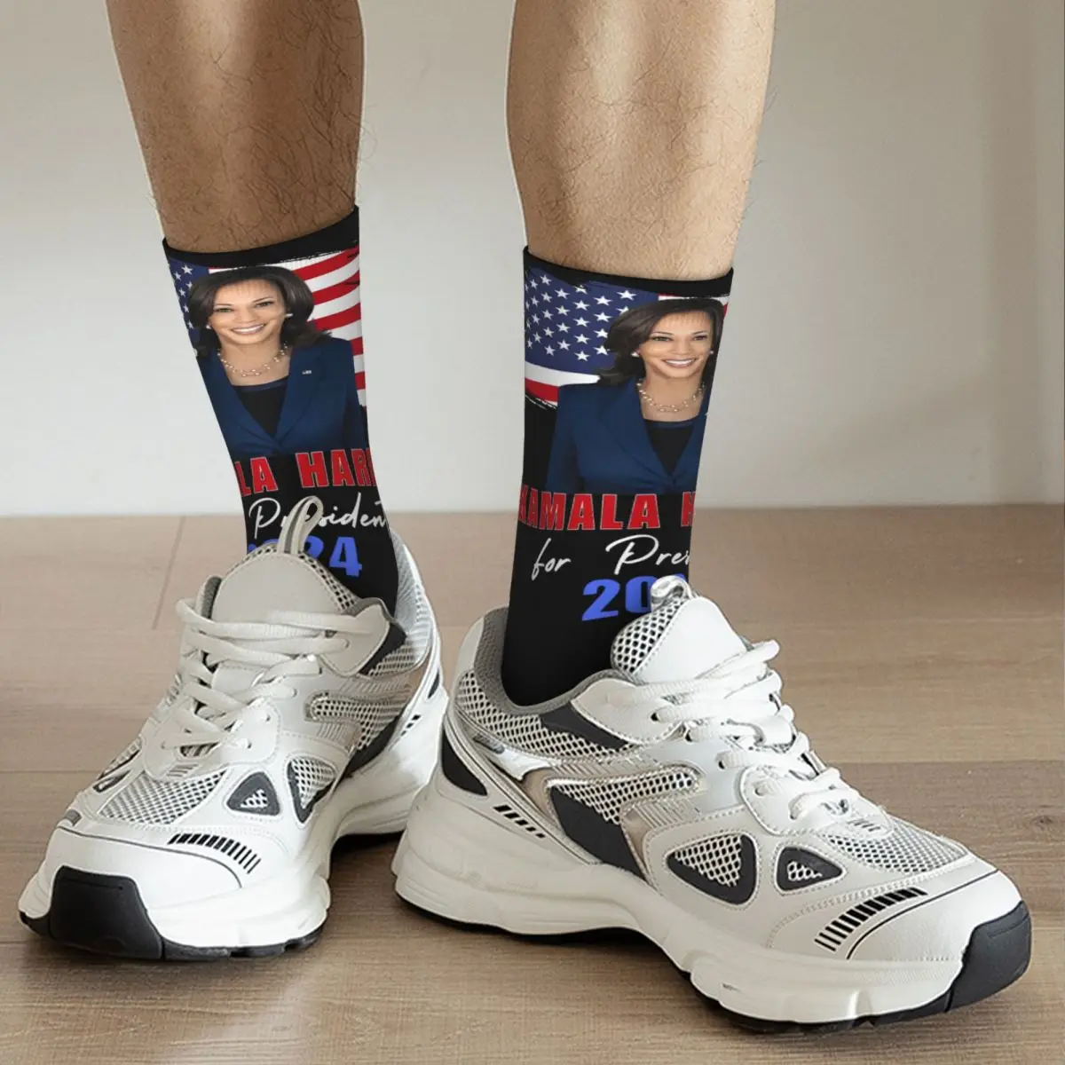 Crazy Design Women Men Kamala Harris For President 2024 Joe Biden Design Socks Stuff Print Socks Cute Wonderful Gifts