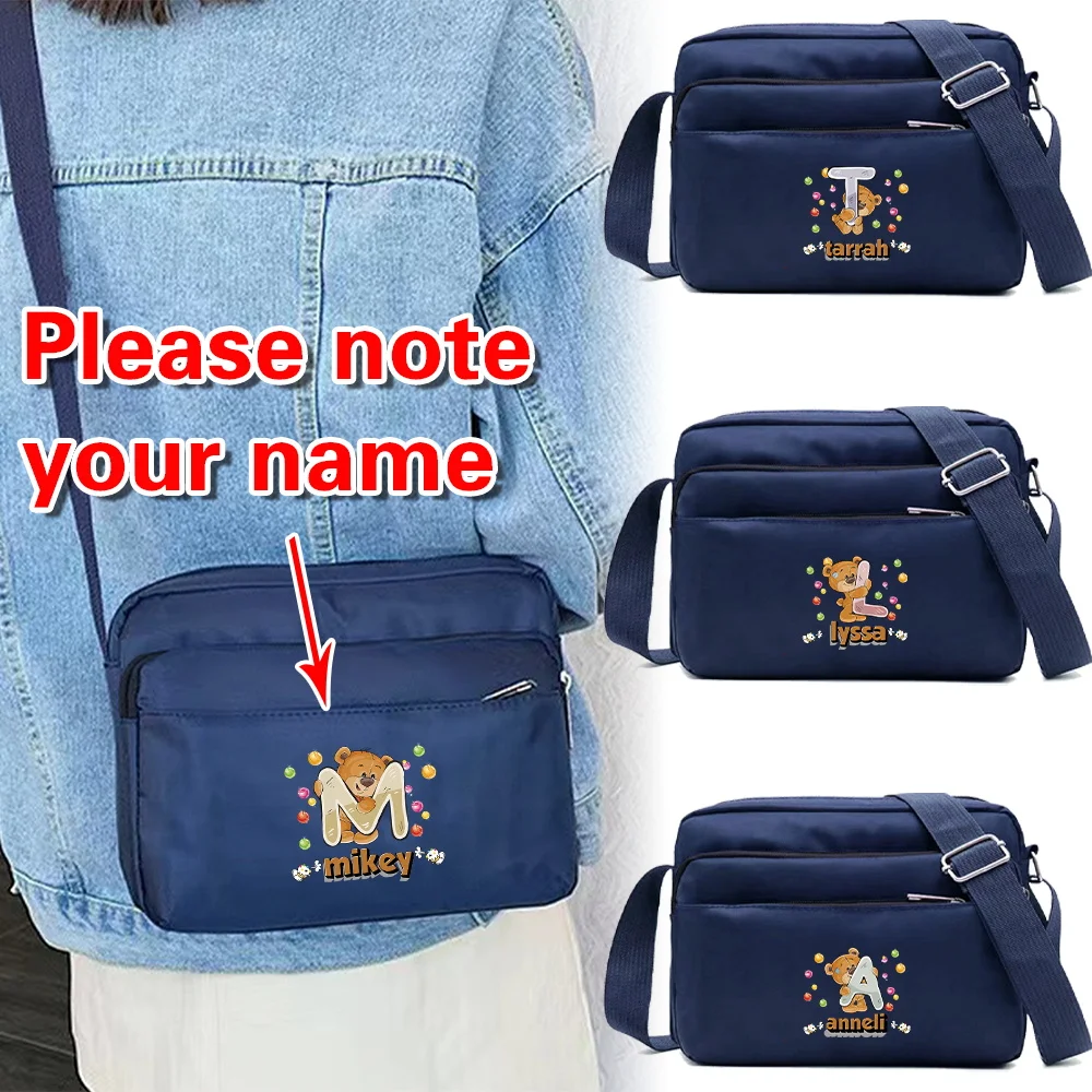 

Personalized Customized Name Inclined Shoulder Bag Casual Fashion Single Shoulder Pack Travel Versatile Work Commuting Handbags