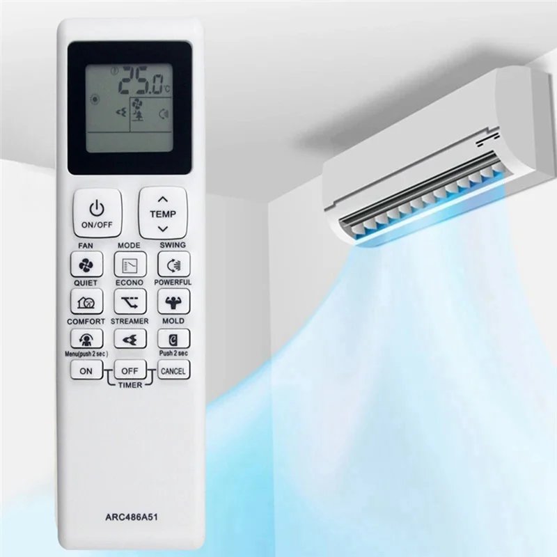 A13E-لبديل جهاز التحكم عن بعد لمكيف الهواء دايكن لرمز الموديل ARC486A51-ARC486A51 جهاز التحكم عن بعد A/C