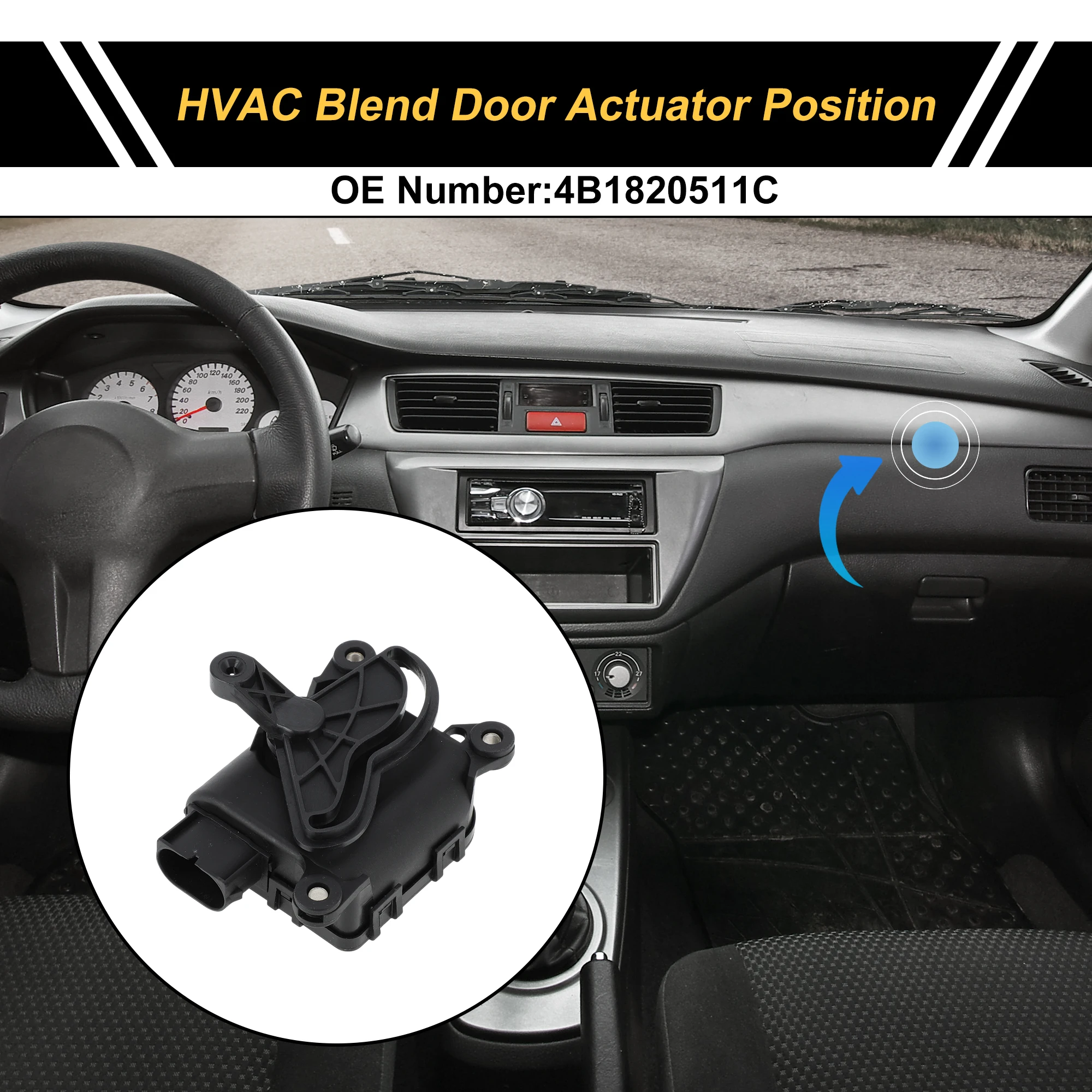 UXCELL HVAC Heater Blend Door Actuator for Audi A6 Avant 2000-2005 No.4B1820511C