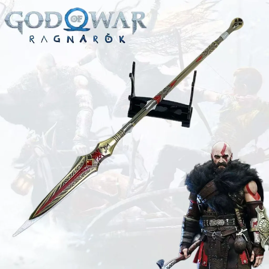 

14-дюймовый брелок-копия копья Драупнира из игры God of War Ragnarok, коллекционный сувенир из сплава, реквизит для косплея, декоративный аксессуар, подарок