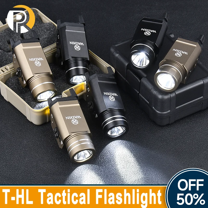 

Tactical Metal T-HL Hanging Flashlight Hight Power 800lumens White Strobe Light Fit 20MM Rail Hunting Weapon Airsoft Accessory