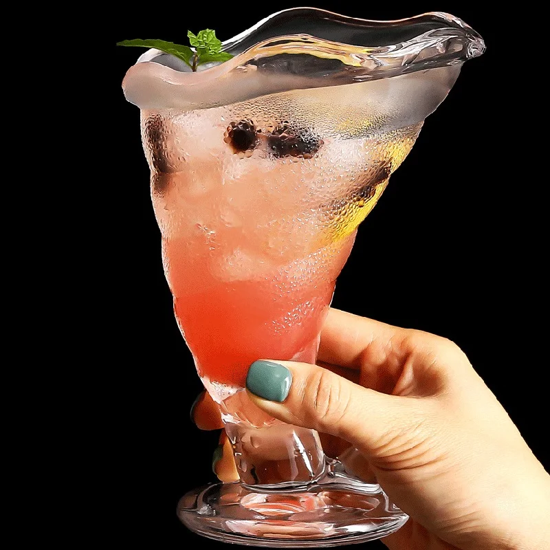 

315ml Creative Bubble Tea Cup, Juice Glass Cup, Milkshake Drink Cup, Iced Coffee Cup,Cocktail Martini Glass Cup Bar Accessories