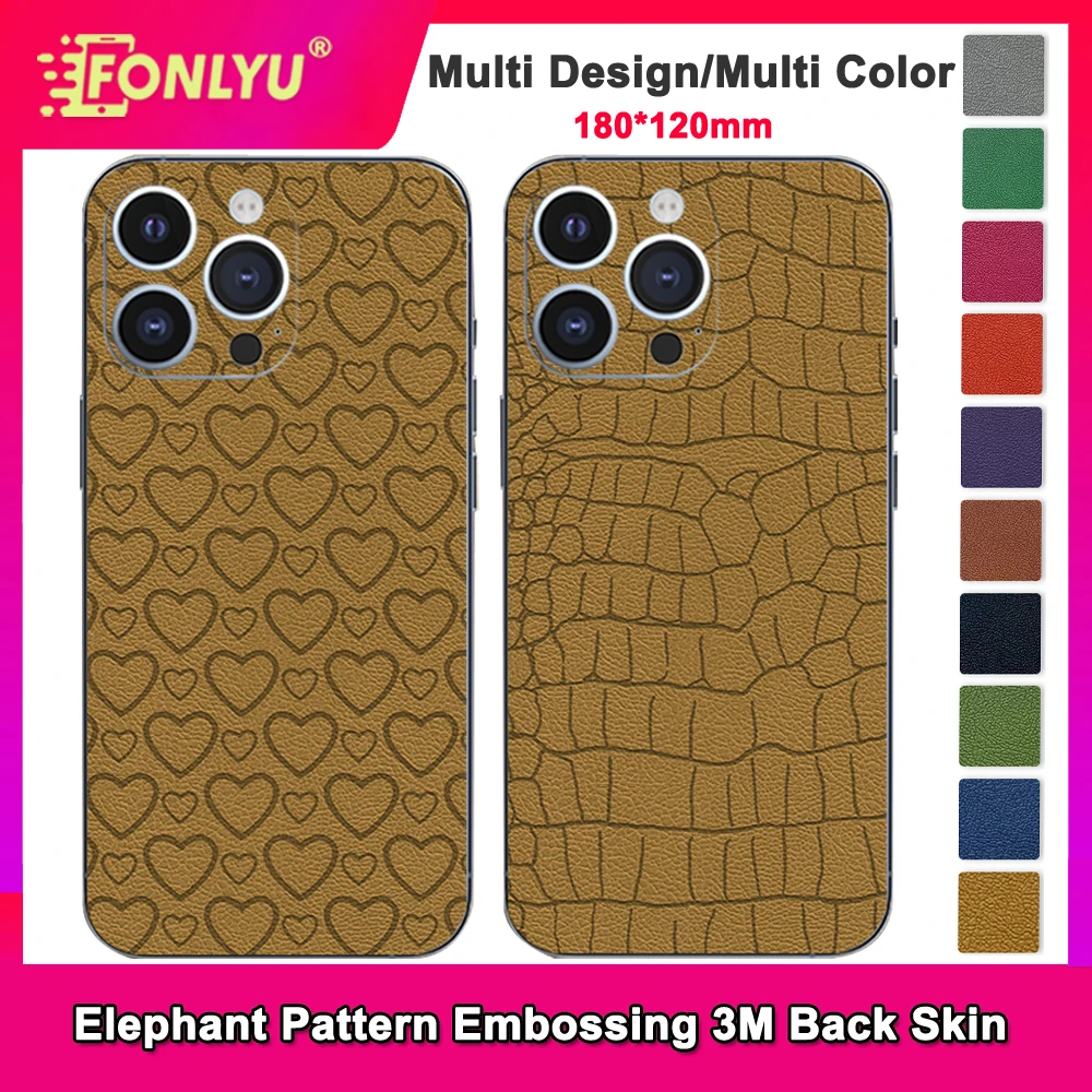 

FONLYU Elephant Leather Back Skin Sticker for Phone Screen Protector Cutting Machine Embossing Real Films for Back Glass