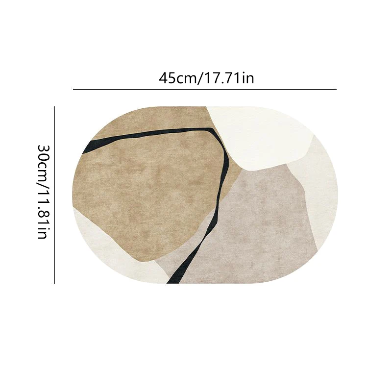 Placemat de couro oval para decoração, Esteira de mesa à prova de óleo, Placemat resistente ao calor, Cozinha e jantar, Design impermeável