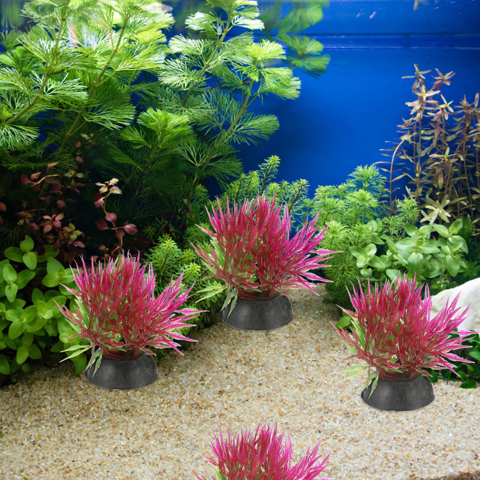 

Artificial Water for Fish Tank Aquarium Decor Plastic Fish Tank Plant Decor Aquatic Faux Grass Underwater Home Desktop Pet