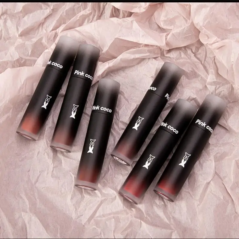 Non Stick Cup Lip Gloss เครื่องสําอางค์ Lip Mud 3g Matte Lip Gloss Silky Matte ลิปสติก Lip Makeup ลิปสติก Hold Makeup Matte Makeup