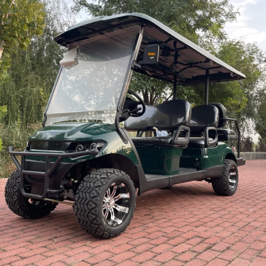 Factory Supply New 4 Wheel Golf Cart Club Off Road Golf Cart With Luggage Rack Custom Logo Free Custom Color Electric Golf Cart