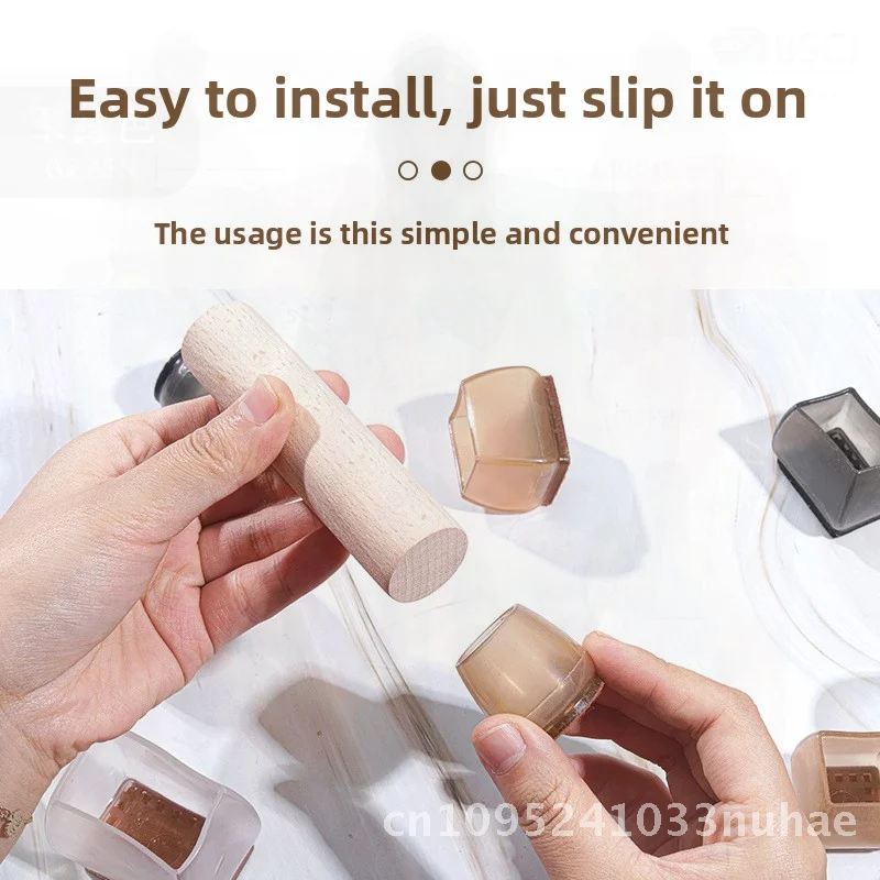 Thickened Mute Table And Chair Foot Cover Protective Pad - Wear-resistant round Square & Rectangular Leg Covers for Stools in