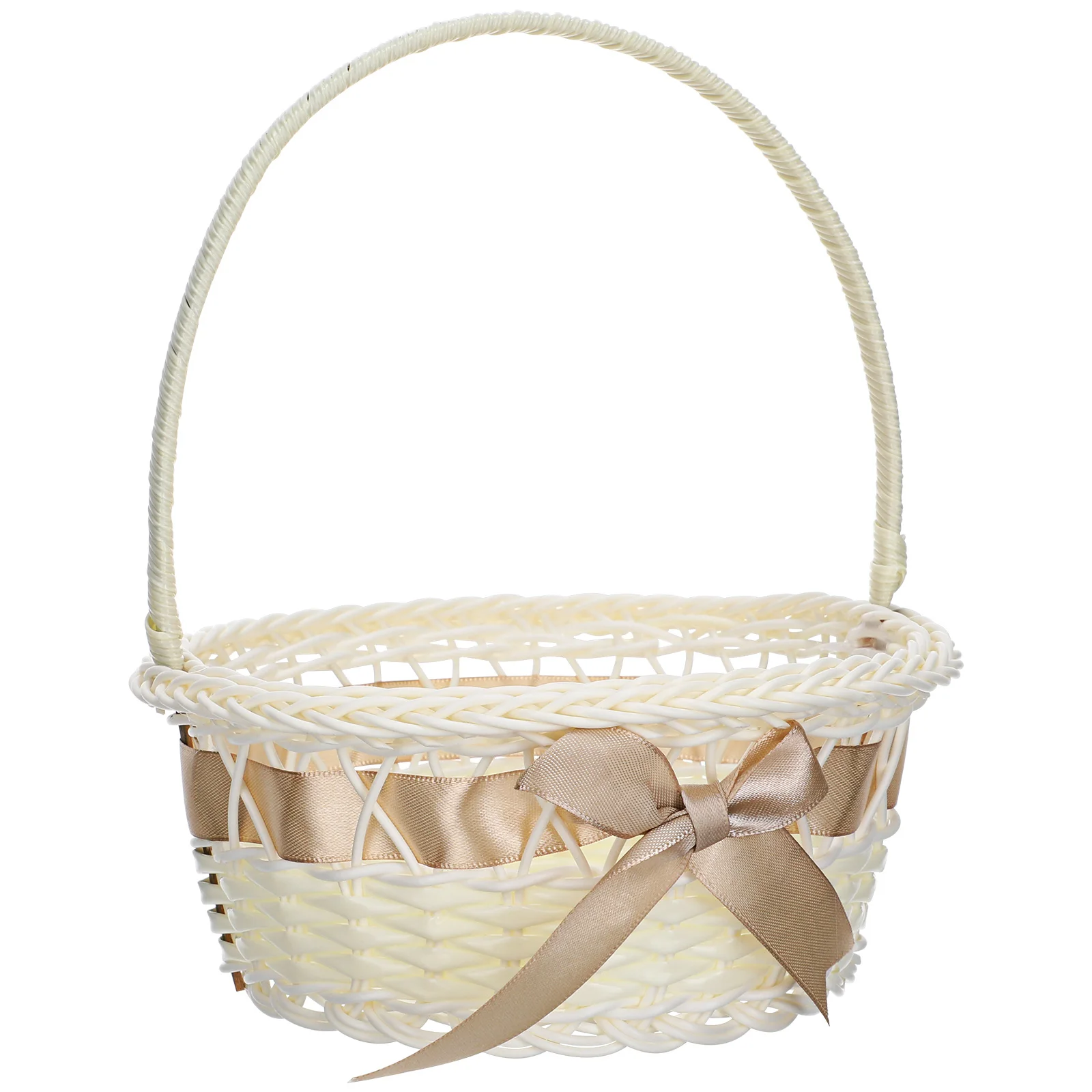 Basket Flower Woven Wedding Baskets Wicker Storage Rattan Willow Picnic Girl Arrangement Organizer Planter Vase Easter