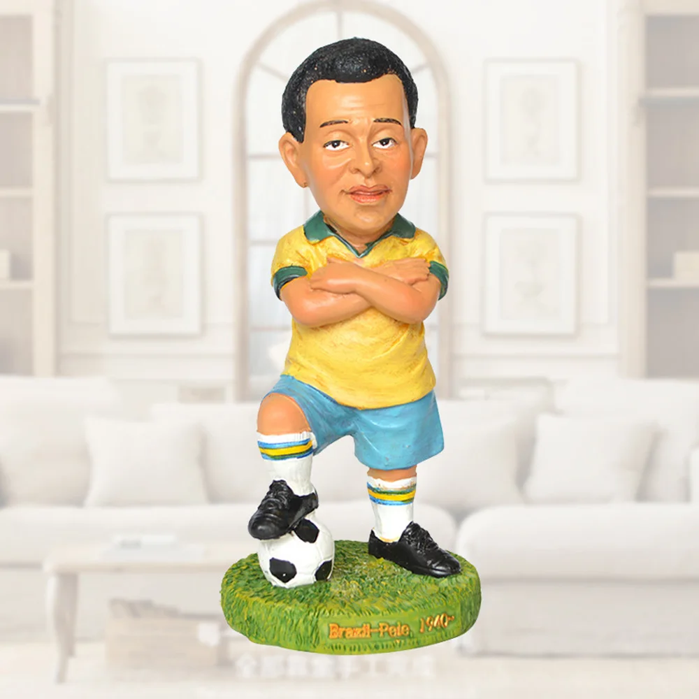

World Famous People Brazil King of Football Player Pele Edson Arantes do Nascimento Figure Model Toys Gift