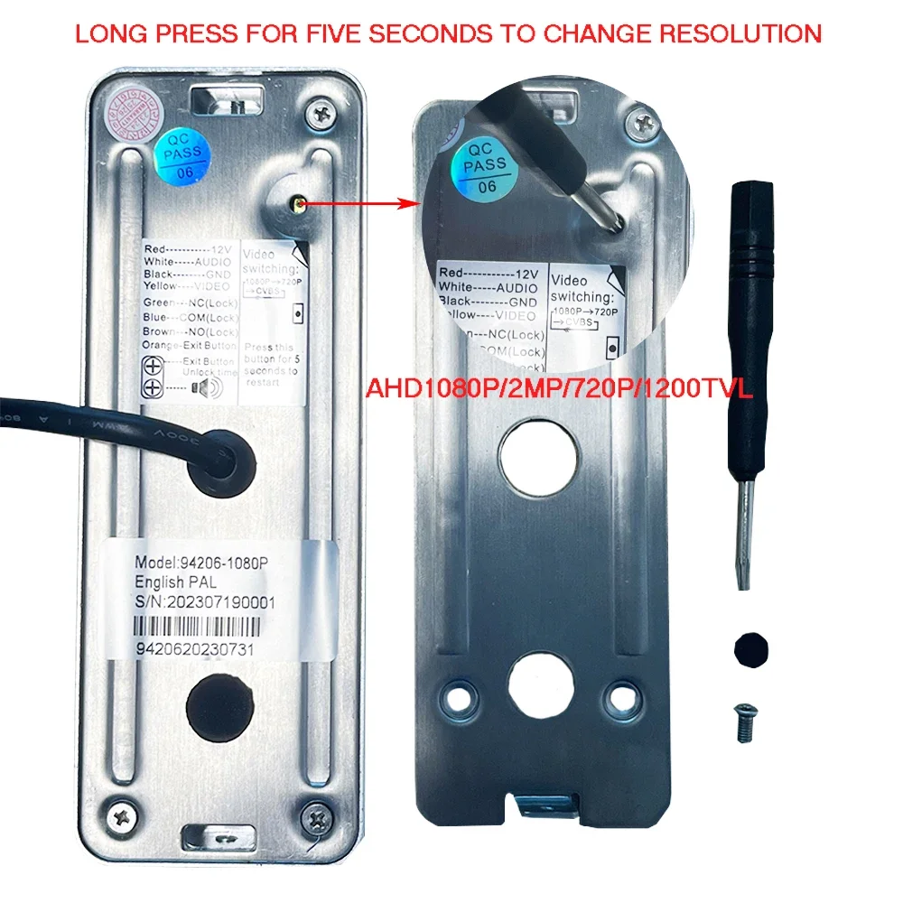 Wi-Fi домофон Tuya 10-дюймовое видео Tuya Умное домашнее видео 2 система дверного звонка 1080P 160 ° Проводная камера дверного звонка Full Touch Monito