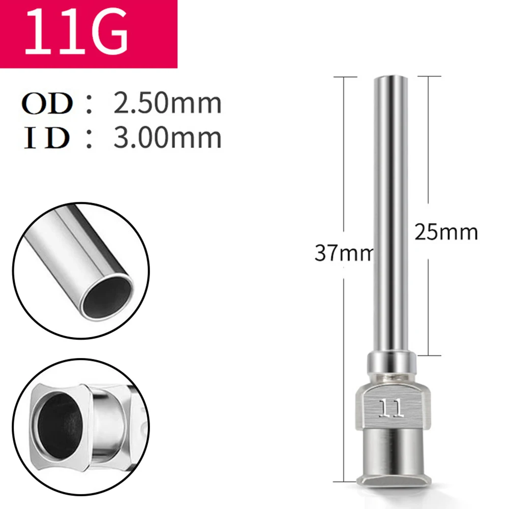 5PCS 25 millimetri 1 Pollici Macchina di Erogazione In Acciaio Inox Ago 10-15G Colla Industriale Siringa/e Punte Applicatore di Precisione