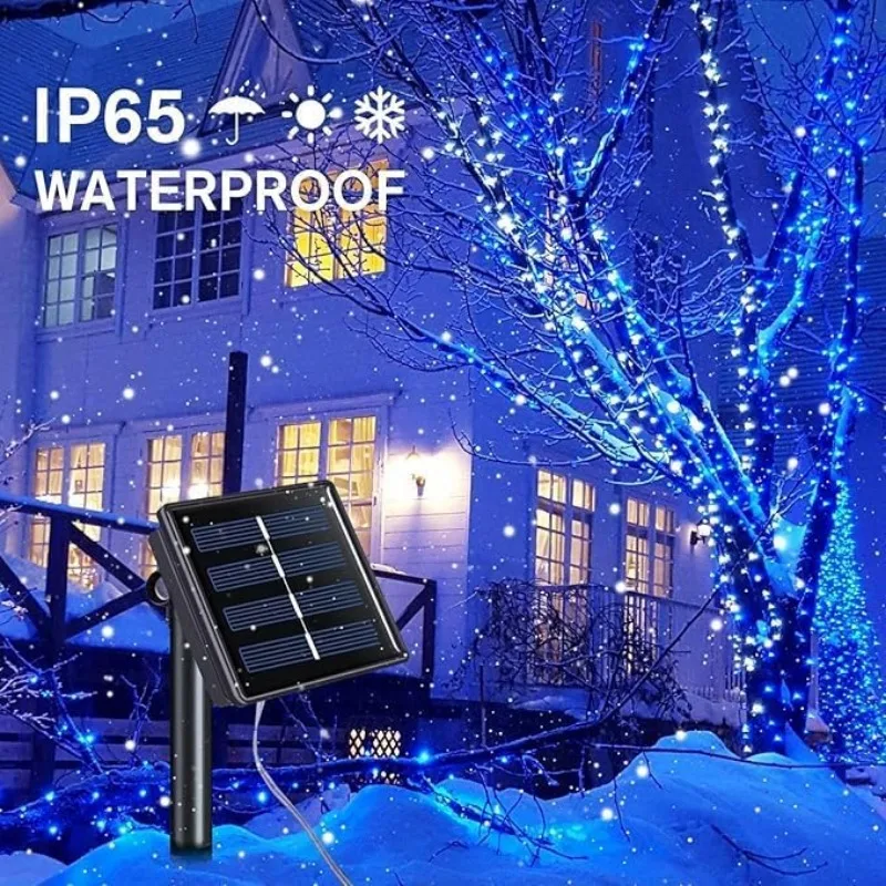 7m LED Solar String Light Outdoor Garden Fairy Light Impermeabile 8 modalità Led Twinkle Lights per matrimoni festivi Party Yard Decor