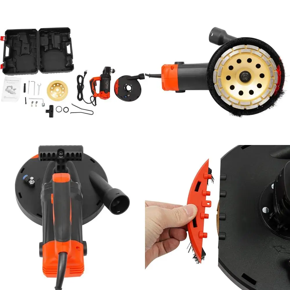 

Комплект для шлифовки бетонных полов 7 в 1 - 6 скоростей, защитный кожух от пыли, кейс для переноски, 2200 Вт для шлифовки цемента, стен, крыш (2200-4800 об/мин)