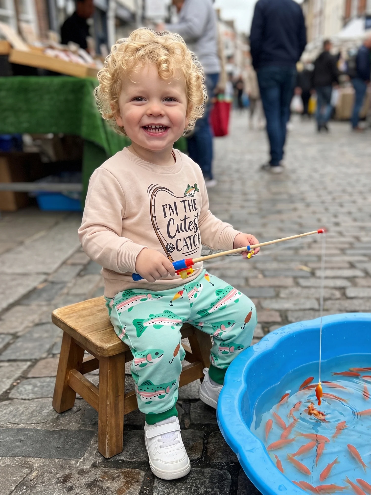 Fish With Pants Sweatshirt Pants Boy Outfit Fish Fish-Print Sleeve Baby Boy Compact Toddler Baby Boy