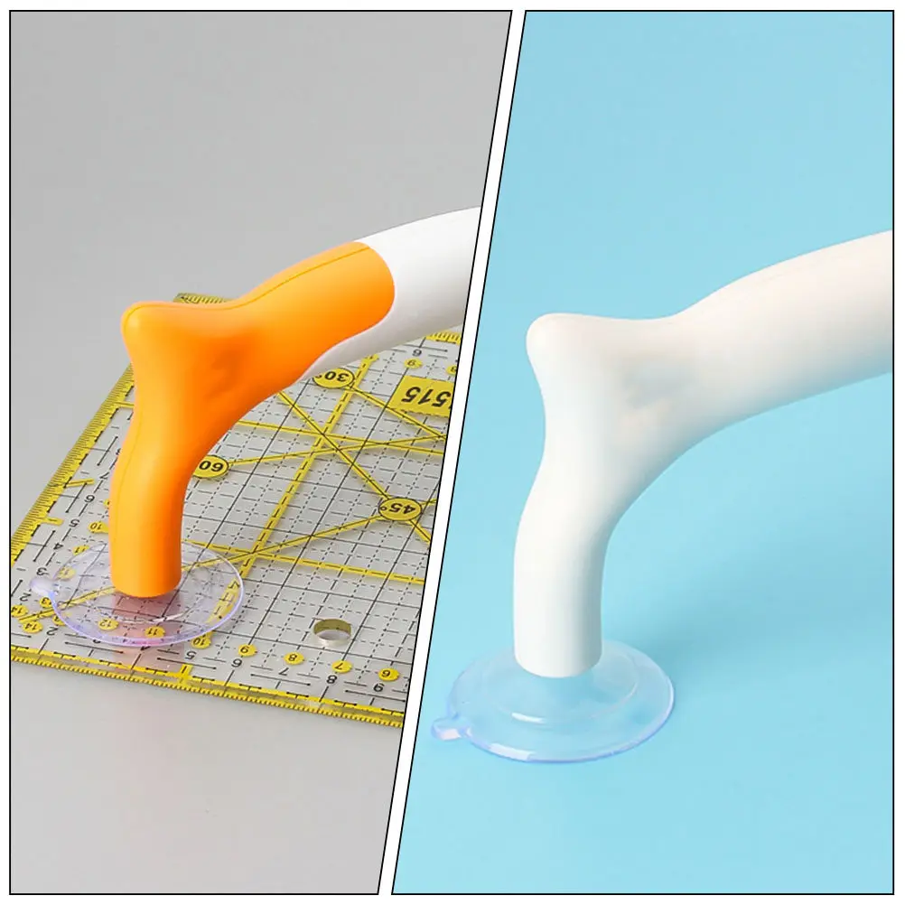 Règle de quilting avec poignée, forte aspiration, légère, portable, durable, en plastique ABS, outil de déplacement sûr, protection des doigts pour le quilting