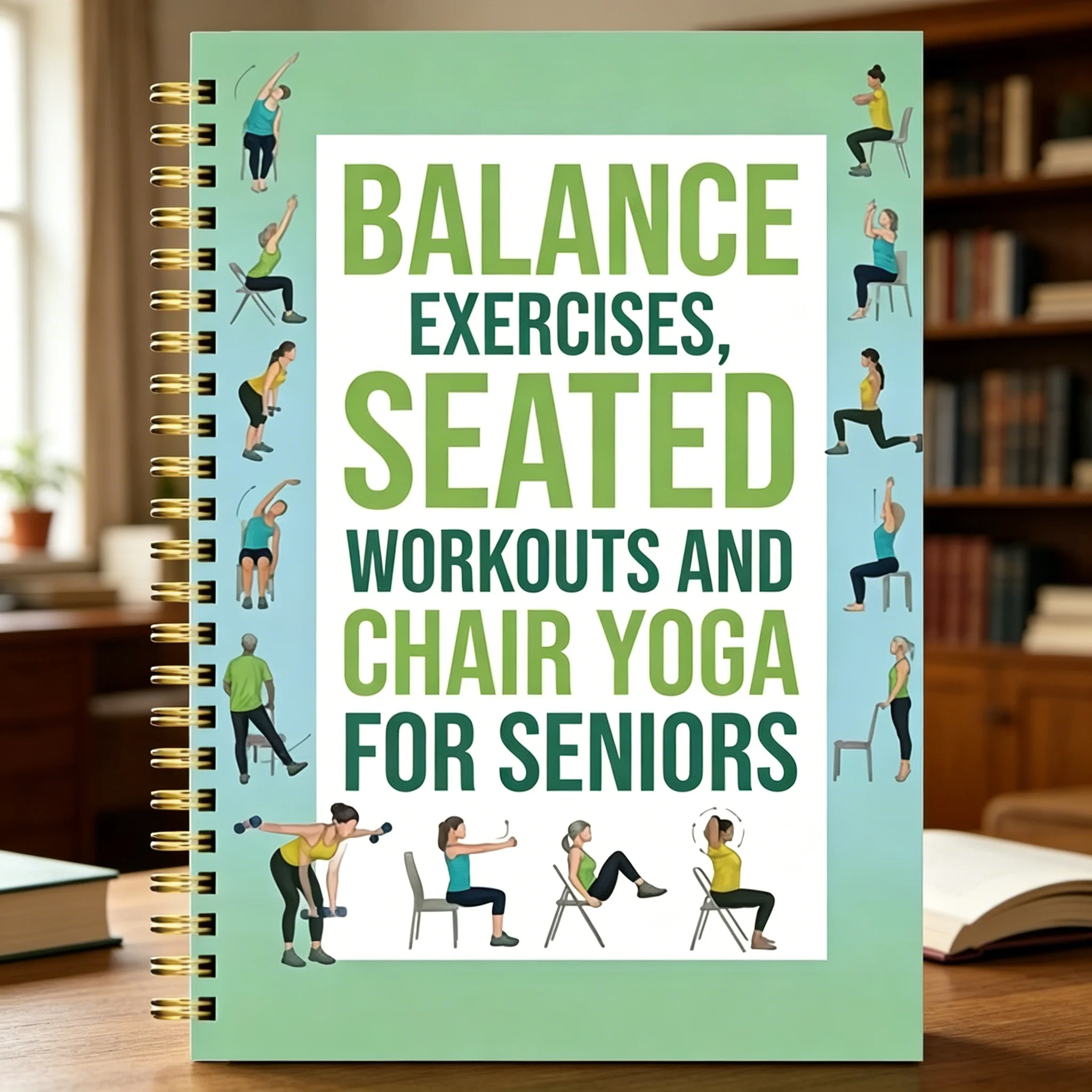 Chair Yoga for Seniors Journal - огляд і ціна Yoga Fitness Journal