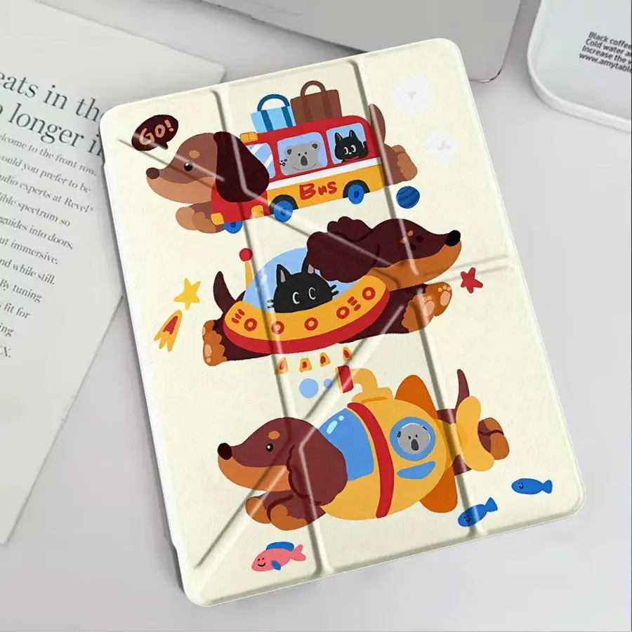 capa-suporte-para-tablet-ipad-air-4-5-m3-m2-1-2-m4-11-polegadas-pro-11ª-10ª-9ª-8ª-7ª-129-polegadas-pro-2025-mini-6-7-com-estampa-de-cachorro-fofo