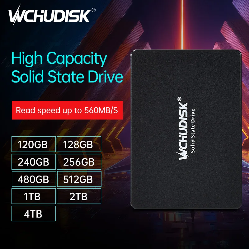 WCHUDISK-unidades internas de estado sólido para ordenador portátil y de escritorio, 2,5 ", SSD SATA3, 120gb, 240gb, 480gb, 128gb, 256gb, 1tb, 2tb