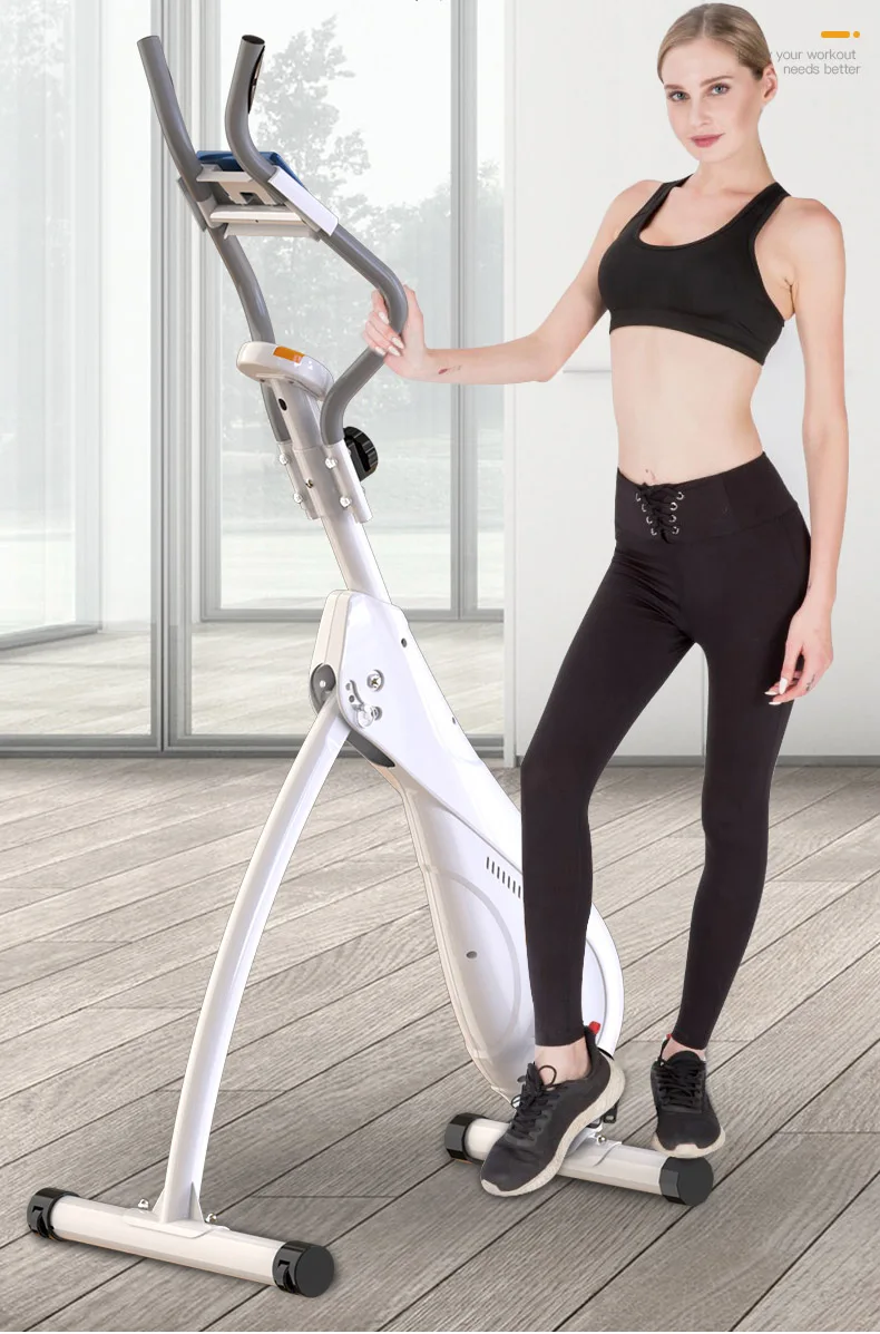 Vertical Climber Folding Exercise Climbing Machine Exercise Bike for Home Trainer