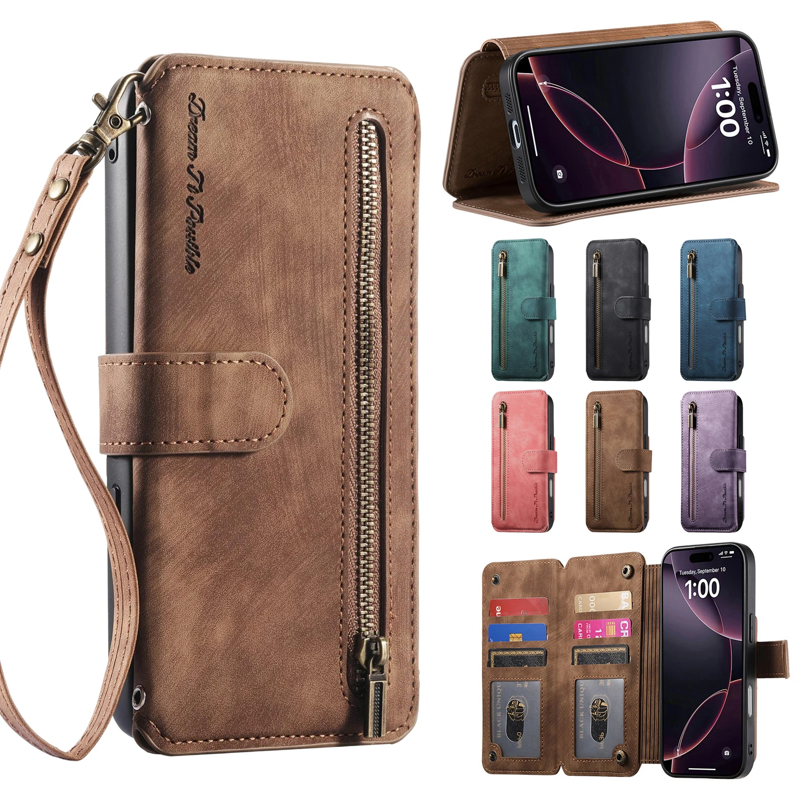 7 Card Zip Phone Ca… - image