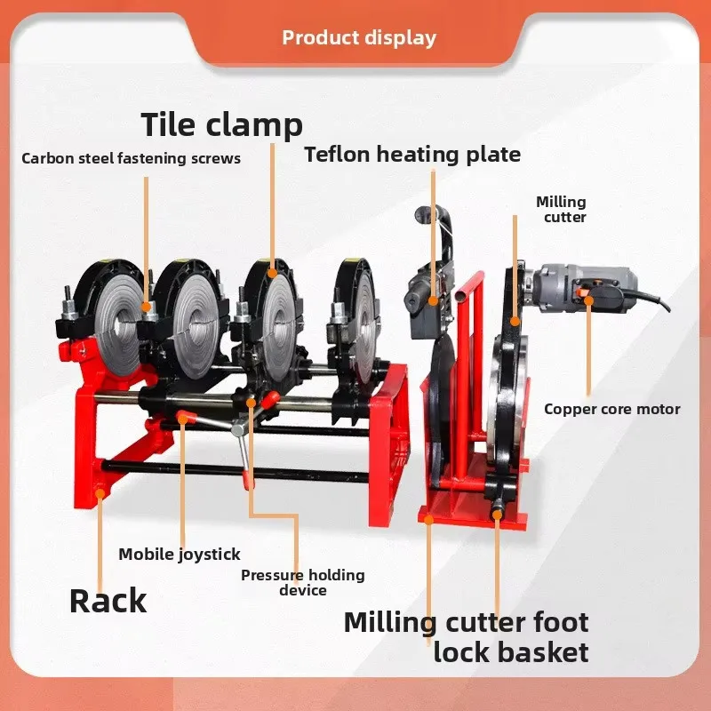 Series 160-250 New Hand-operated Hot Melt Butt Welder PE Plastic Welding Machine