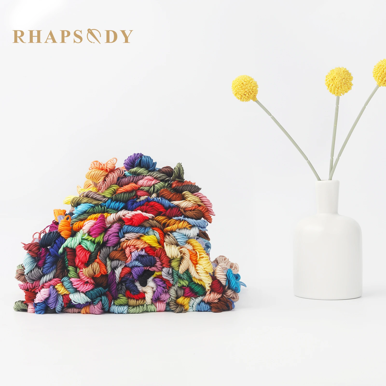 Rhapsody Basic 180 Colors 100% True Egyptian Embroidery Cotton Floss Yarn Mercerized String Craft handmade 8M Skein Cross Stitch