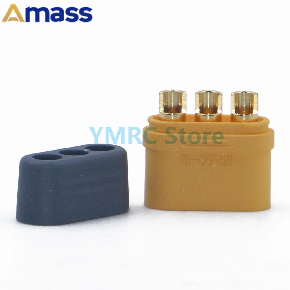 Amass MR60 커넥터 플러그 암수 커넥터, 외장 3.5mm 불릿 커넥터, 모터 컨트롤러용, 50 쌍