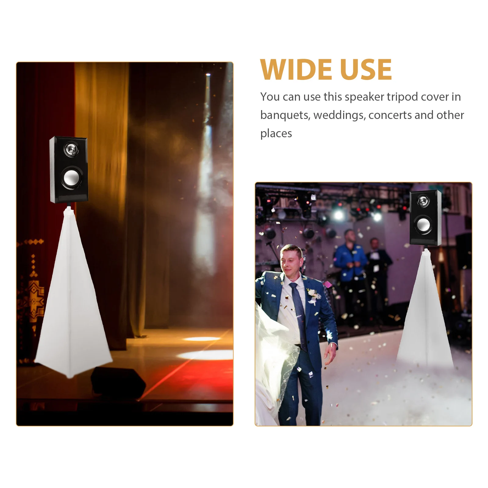 

Durable Polyester Speaker Stand Protector Elastic Cover Foldable Adjustable Tripod Sleeve for Stage Live Show Stage Accessory