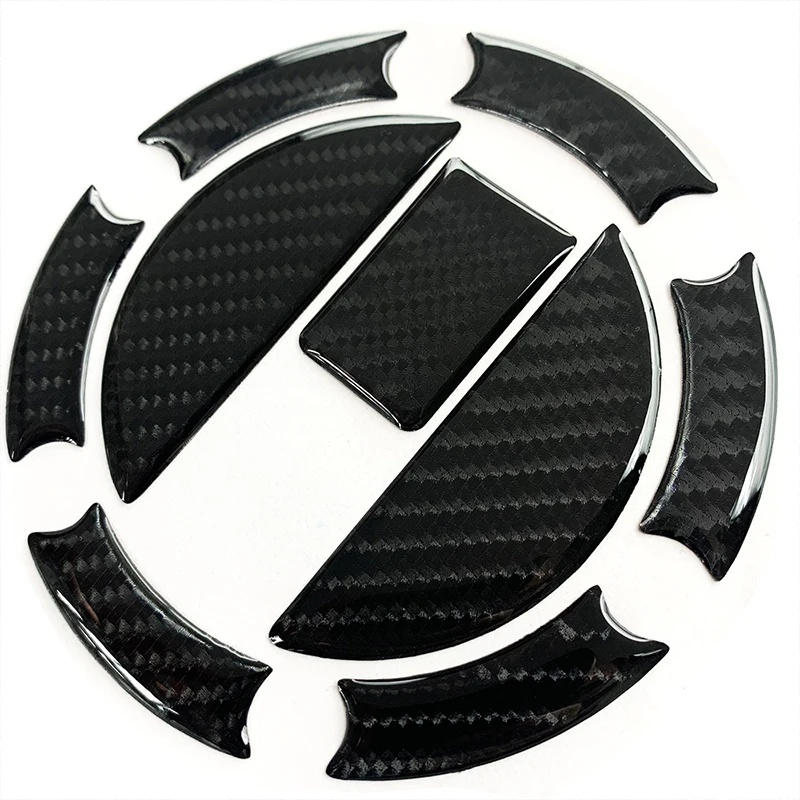 ثلاثية الأبعاد ألياف الكربون خزان الوقود حشو غطاء تغليف ملصقات الشارات الدراجات النارية اكسسوار لأبريليا 750 900 GPR150 125 انتصار 800 675 #4