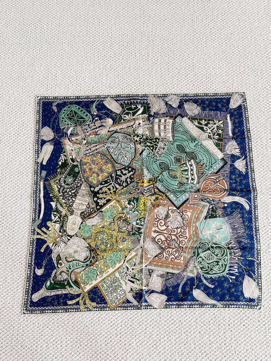 

90 см шелковый шарф, роскошные дизайнерские женские саржевые шарфы, ручные скрученные шали, банданы, летние аксессуары для волос на голову, подарок