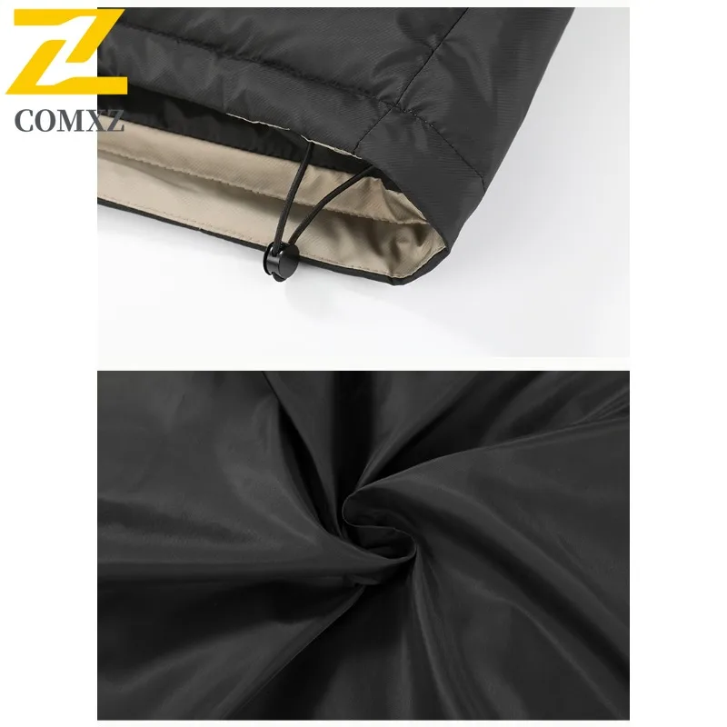 COMXZ Men Down Short Jacket Hooded Collar Commute Office Lightweight Puffer Coat Trendy Travel Cold Protection Warm Winter Coat
