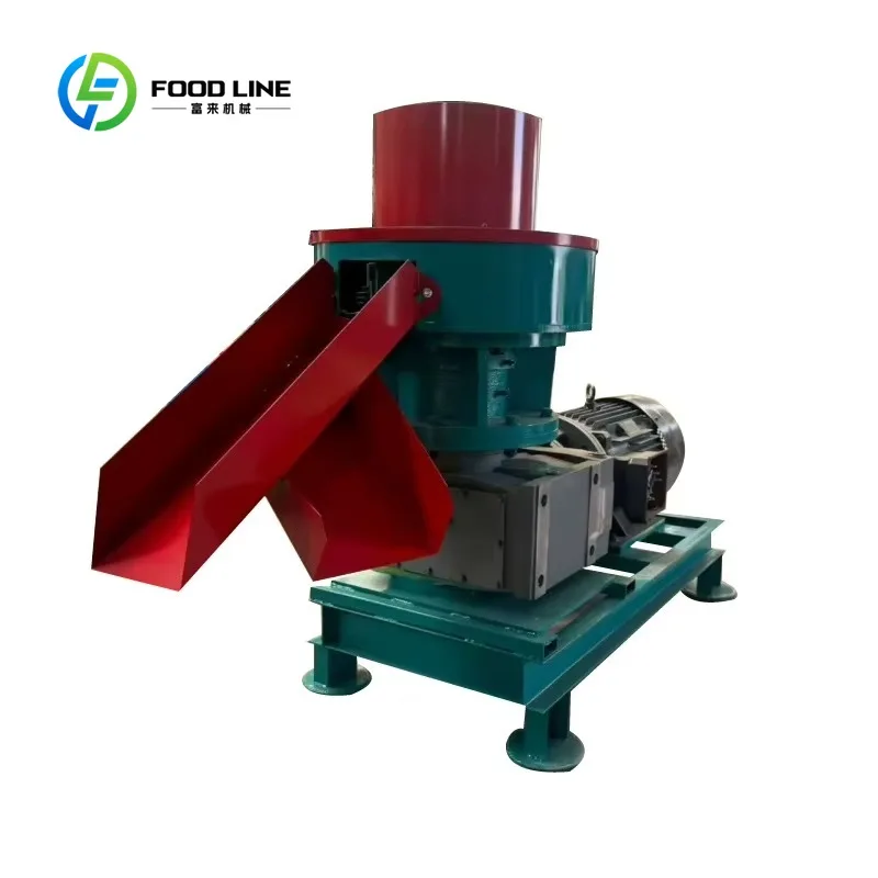 Custom ring die granulator 80‑130kg/h high torque biomass straw pellet press small medium size for agricultural waste recycling