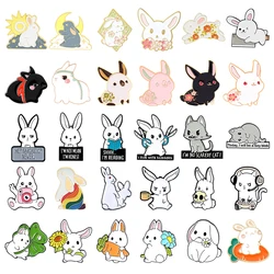 Brooch Couple Brooch Pink Rabbit Moon Rabbit Fruit Rabbit Music Rabbit Flower Rabbit Brooch Lapel Pin Rabbit Brooch Animal