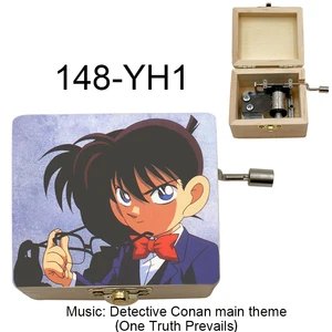 Hand Wooden Music Cajas Detective Conan Anime Melodía principal Una verdad prevalece 18 Nota Movimiento Fans de cosplay Regalos de fiesta de cumpleaños 8 Mejor detective de ventas Conan Keychain - №7