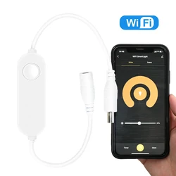 Ściemniacz LED WiFi DC 5V 12V 24V Jednokolorowy kontroler taśm LED TUYA Smart Life APP Sterowanie głosowe dla Alexa Google Home Assistant