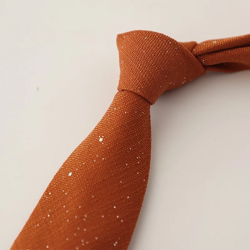 Luxury Gift Gentleman Business 8CM Handheld Solid Color Highlights Casual For Men Wedding High Quality