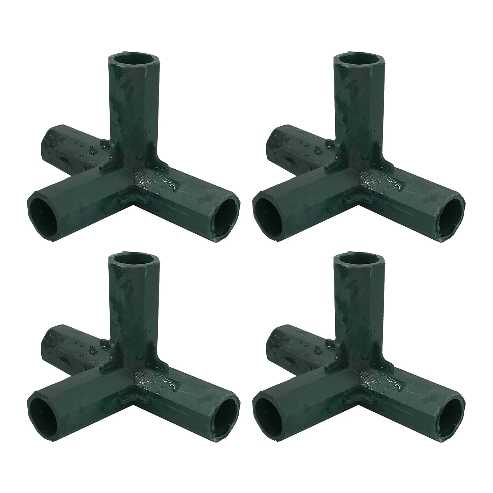 4pcs 16mm Garden Framework Supports Pipe Joint Awning Pole Lawn Plant Stakes Fencing Building Corner Connector Greenhouse Cages