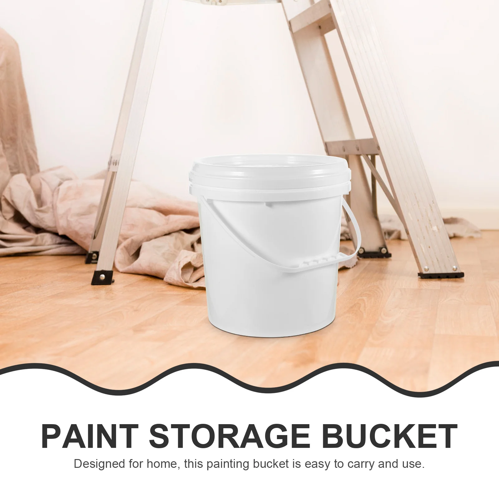 10L دلو الطلاء جولة الغذاء الصف Hdpe محكم باليد حاوية تخزين متعددة الوظائف لخلط الألوان الصباغ الفن الحرفية #5