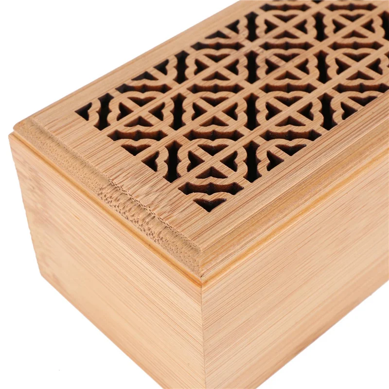 A008 3X Incense Burner Incense Stick Holder With Drawer Joss-Stick Box Hollow Aromatherapy Zen Lying Censer For Home Teahouse