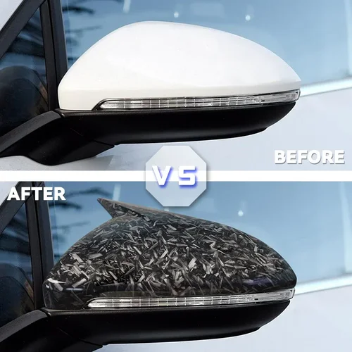 Imagen 2 del producto Para VW Golf 7 MK7 MK7.5 GTI R GTE GTD 2014-2019 cubierta de espejo retrovisor tapas de espejo lateral accesorios de coche