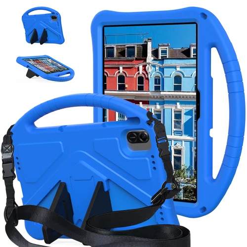 Funda para niños para Honor Pad X8a 11 pulgadas 2024 EVA Funda con soporte a prueba de golpes con correa para el hombro Funda para tableta para X8a carcasa de mano