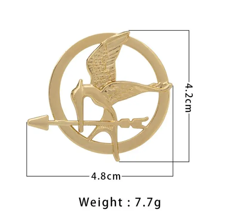 3 Colors Hunger Game Mockingbird Retro Mockingbird Retro Punk Brooch Alloy Jewelry Badge Best Friend Gift Brooch