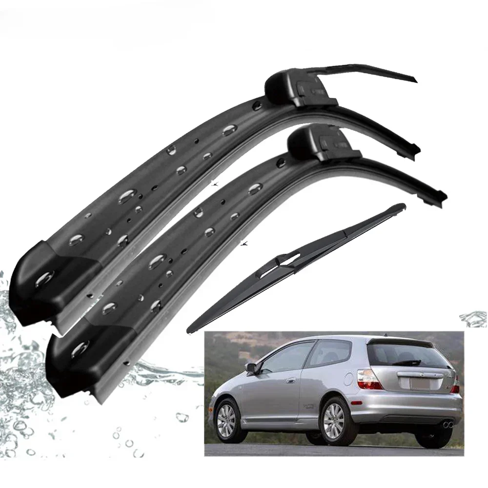 Car Wiper Front & Rear Wiper Blades Set Kit For Honda Civic 7 Hatchback 2000 - 2006 Windshield Windscreen Window 24