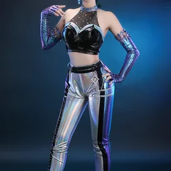 Game LOL KDA 2020 Kaisa Cosplay Costume ALL OUT S10 Idol SJ for Women Halloween Uniform Stage Dress