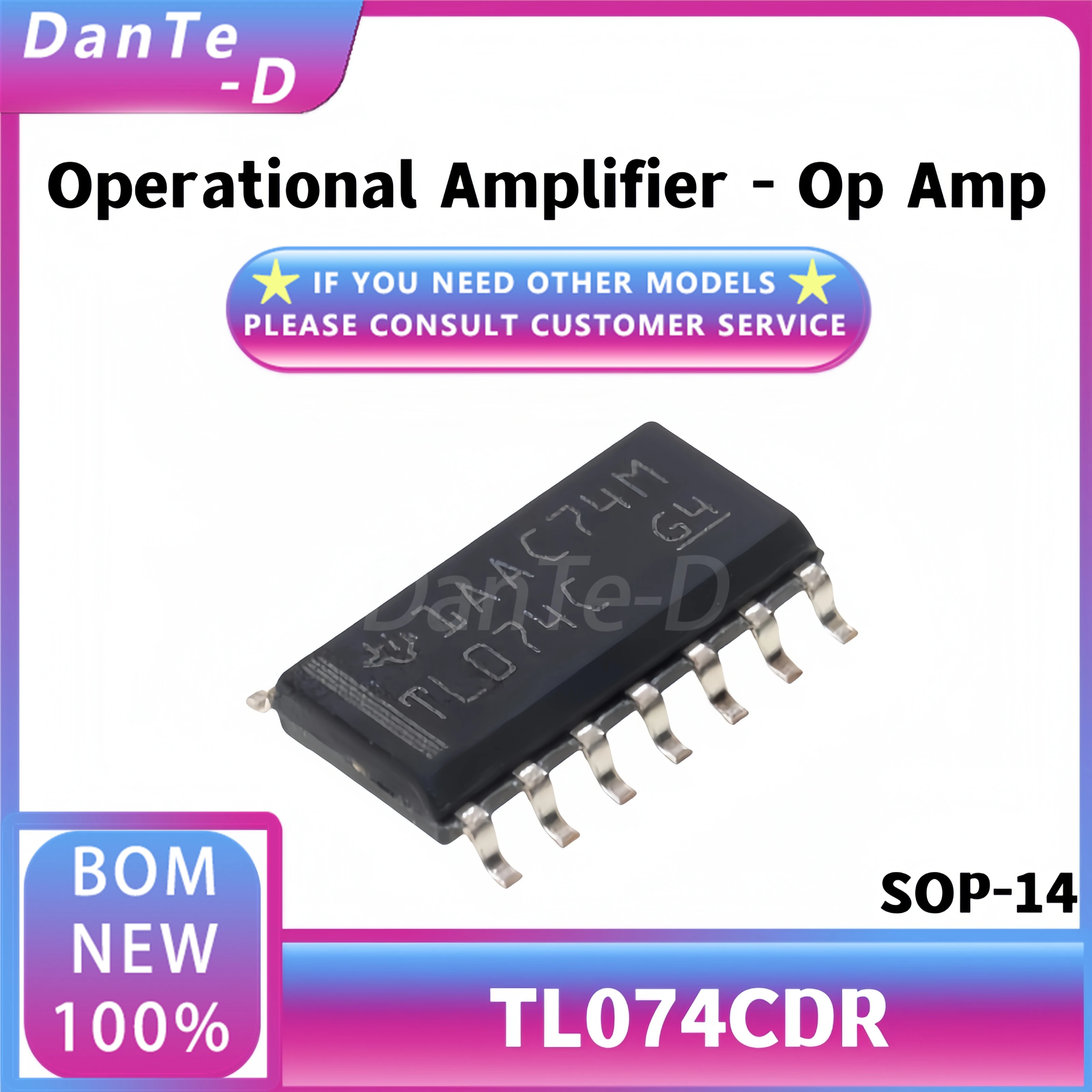 10PCS TL074CDR CDT IDR package SOP-14 single channel operational amplifier IC chip brand new original authentic