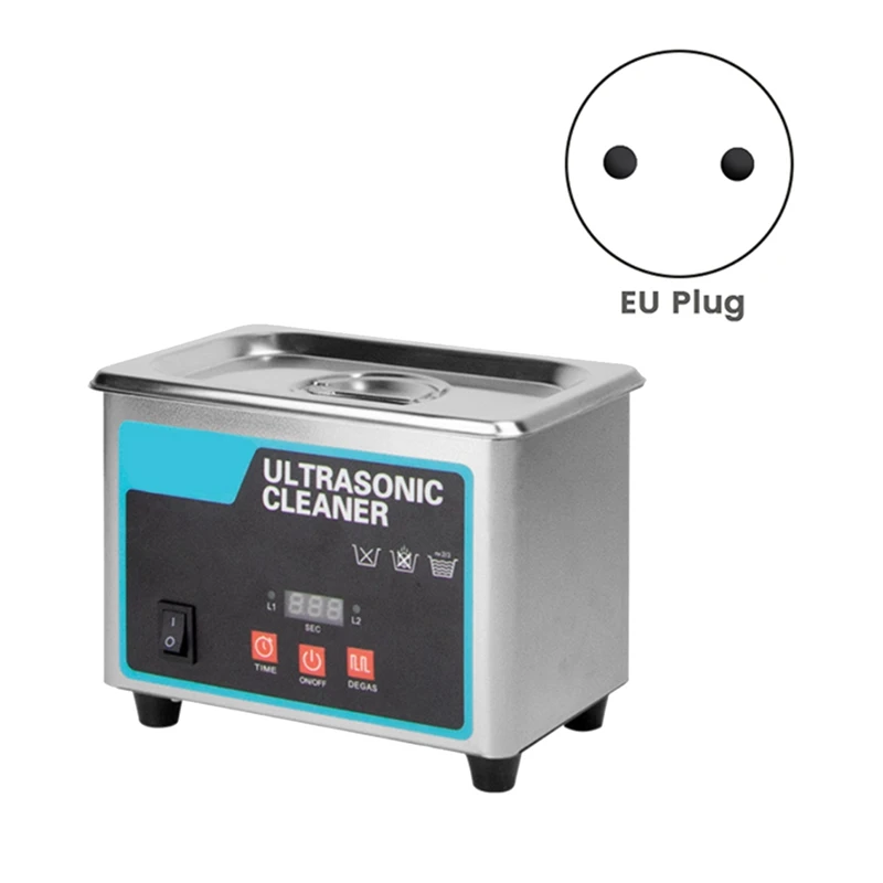 B58B-0.8L Knob Ultrasonic Cleaner 304 Stainless Steel Ultrasonic Cleaning Machine Adjustable Time And Temperature