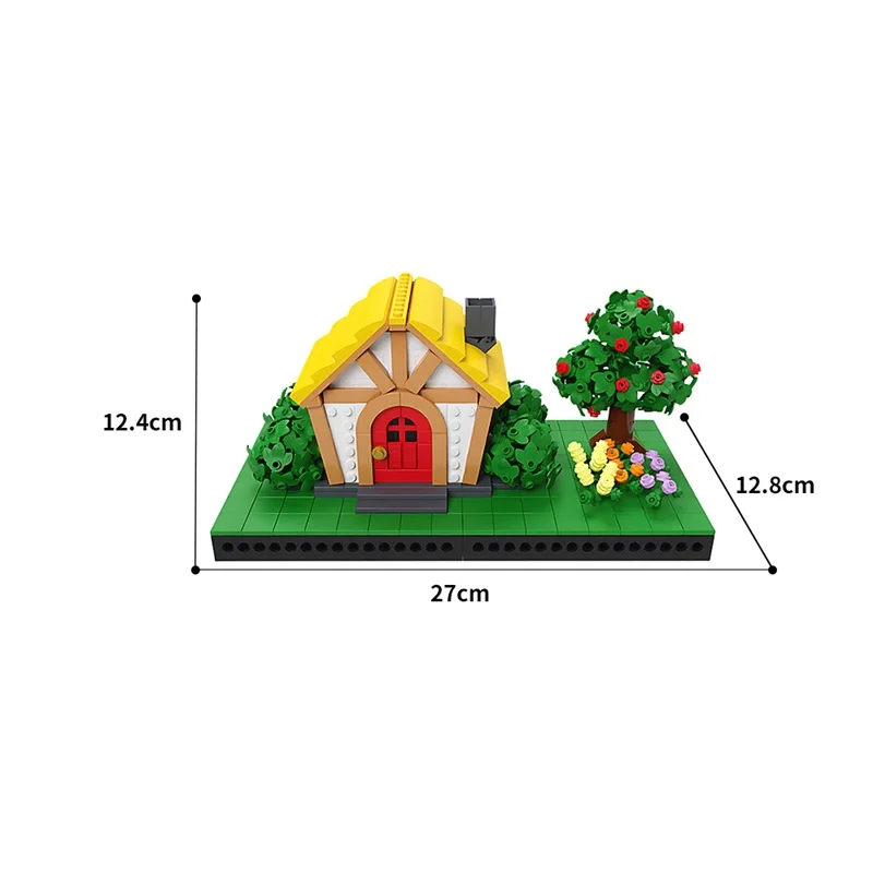 MOC-Modelo De Bloco De Construção De Cabine Floresta Para Crianças, Brinquedos De Montagem, Tijolos, Arquitetura, Animação, Casa De Madeira, Quebra-cabeça, Presentes Para Meninas