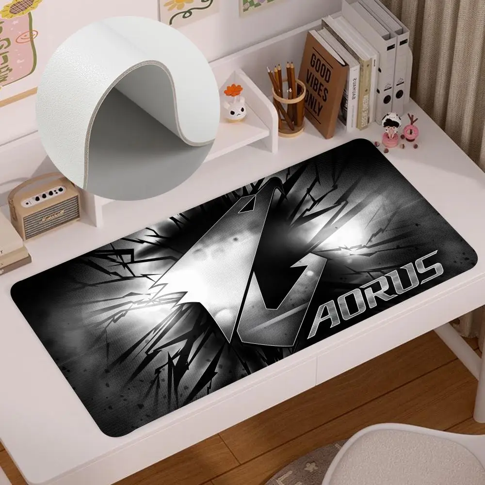 A-Aorus Mouse Pad Mice Pad Leather Mouse Mat PC Game Accessories Double Sided PU Desk Mats Carpet Anti-slip Waterproof mousepad